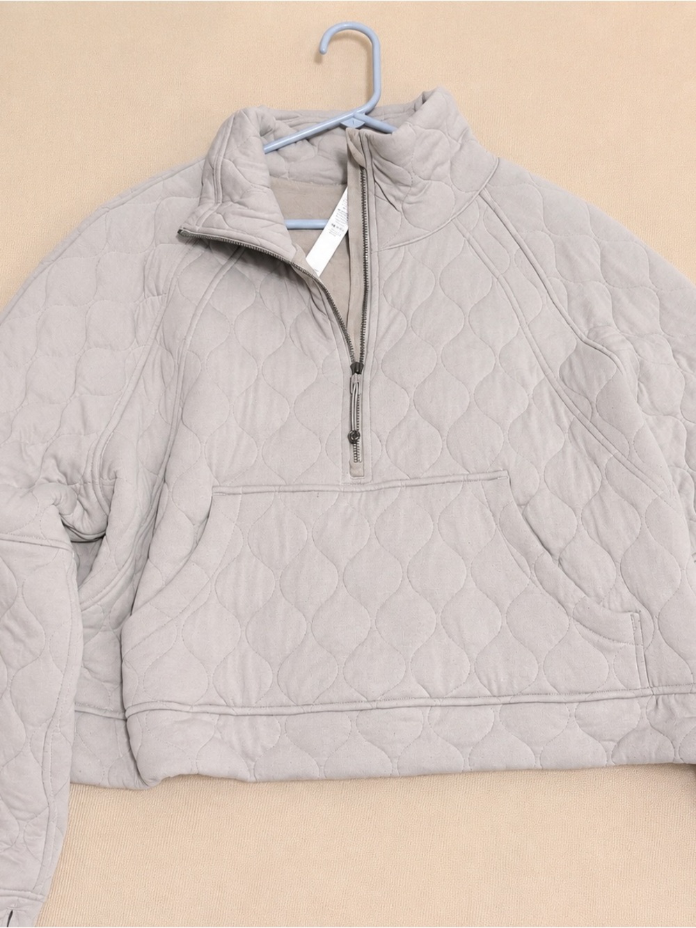 lululemon athletica Quilted Half-Zip Pullover - Light Gray